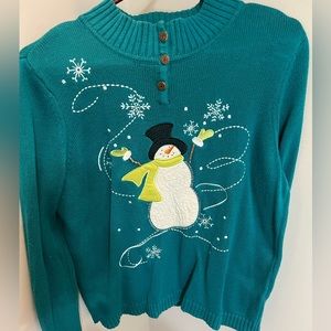 Christopher & Banks ladies snowman sweater